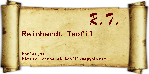 Reinhardt Teofil névjegykártya